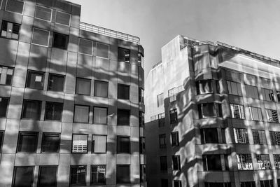 Low angle view of modern building against sky