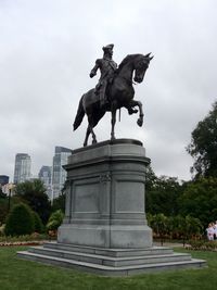 Low angle view of statue