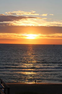 Scenic view of sea during sunset