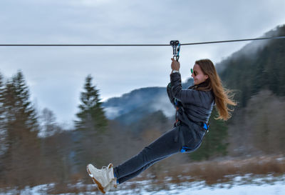 Shimmying down zip lines with the mountain breeze in your face