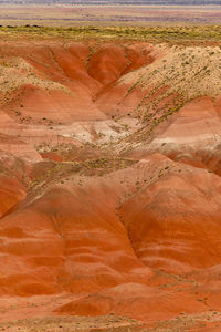 Aerial view of a desert