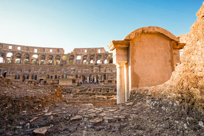 The colosseum in rome.