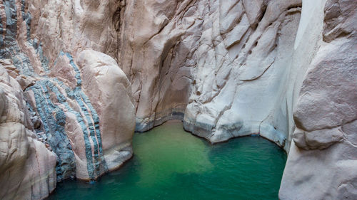 Rock formations in water