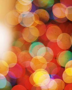 Defocused image of colorful lights
