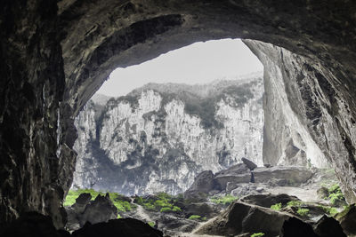 Low angle view of cave