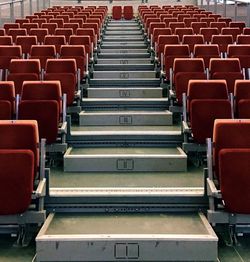 Empty chairs arranging at auditorium