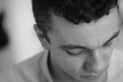 Close-up portrait of young man