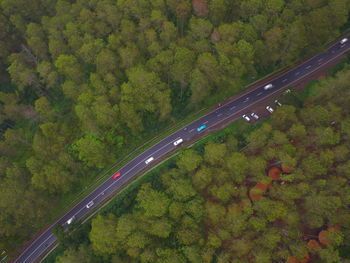 Aerial view of highway