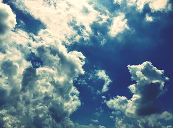 Low angle view of clouds in sky