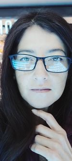 Close-up portrait of young woman