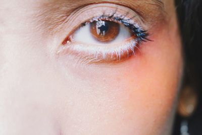 Close-up portrait of woman eye