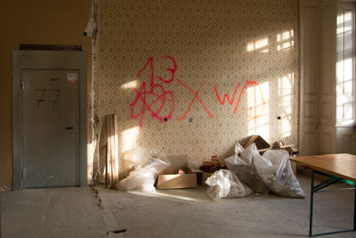 Interior of abandoned home