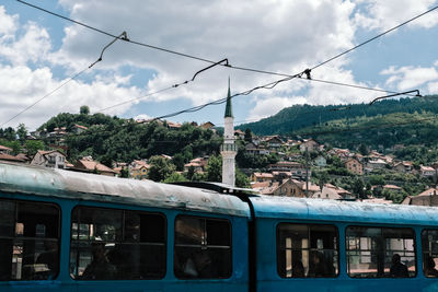 View of train against sky