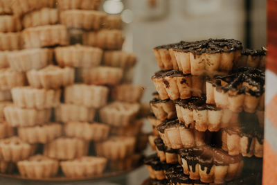 Close-up of cupcakes on table