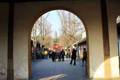 People walking in city