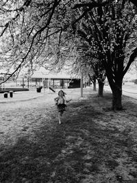 Man walking on field