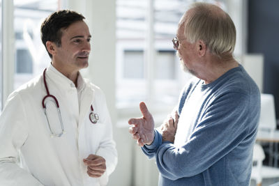 Doctor and patient talking in medical practice