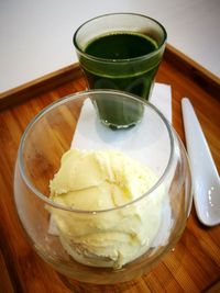 Close-up of ice cream in bowl