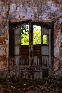 Abandoned house window