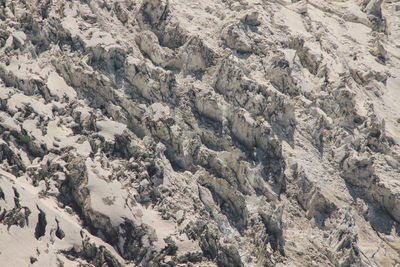 High angle view of glacier du geant