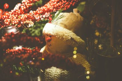 Close-up of snowman