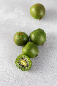 Close-up of apples on table