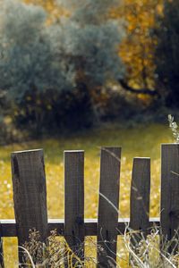 View of empty fence in cemetery