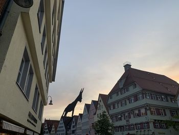 Low angle view of buildings against sky