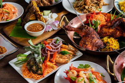 Varieties of malaysian local signature delight and delicacies.