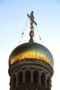 Low angle view of cathedral against clear sky