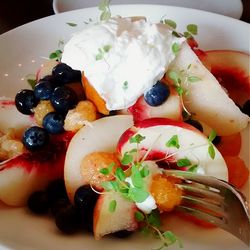 Close-up of served food