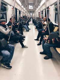 People sitting in train