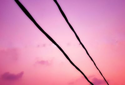 Low angle view of pink sky during sunset