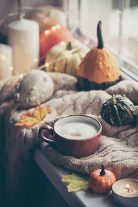 Close-up of food on table