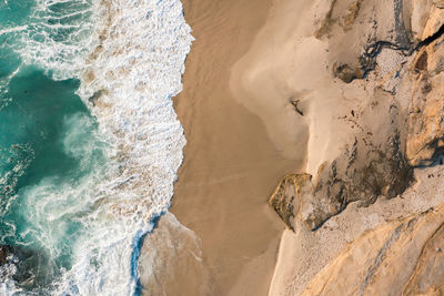 High angle view of beach