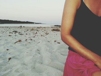 View of people on beach