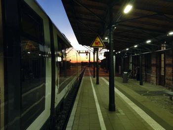 Railroad station platform