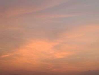 Low angle view of orange sky