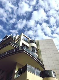 Low angle view of modern building against sky