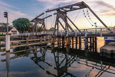 View of bridge over river against sky