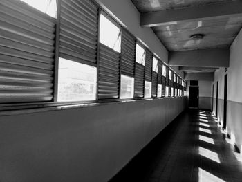 Empty corridor of building