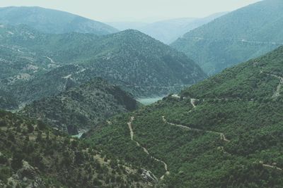 High angle view of mountains