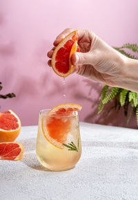 Close-up of drink on table