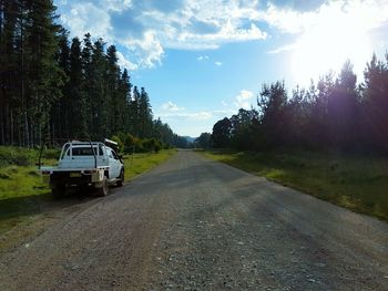 Car on road against sky