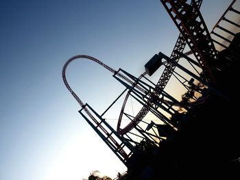 Low angle view of ferris wheel against clear sky