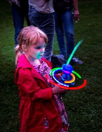 Children playing with umbrella