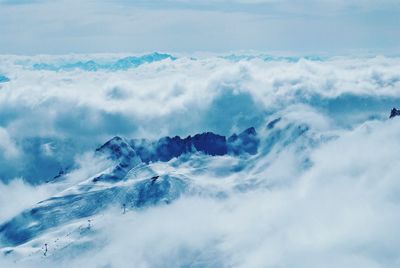 Clouds over mountains