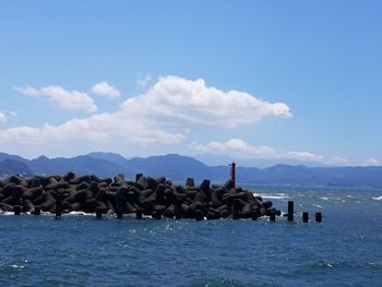 Scenic view of sea against sky