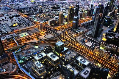 High angle shot of cityscape