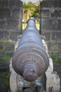 Close-up of abandoned metal